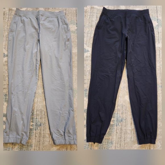 2 Lululemon Adapted State Joggers. Gray & Black. Size 10. Like New.